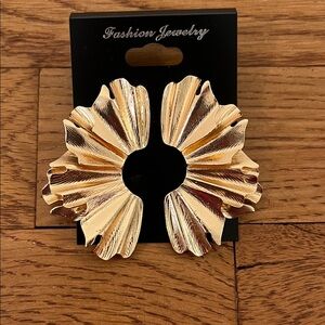 Gold Leaf Statement Earrings